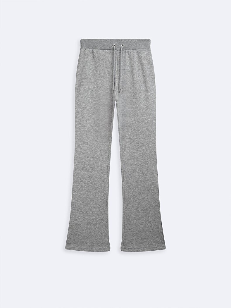 Beli Lastikli Fitilli Flare Gri Eşofman