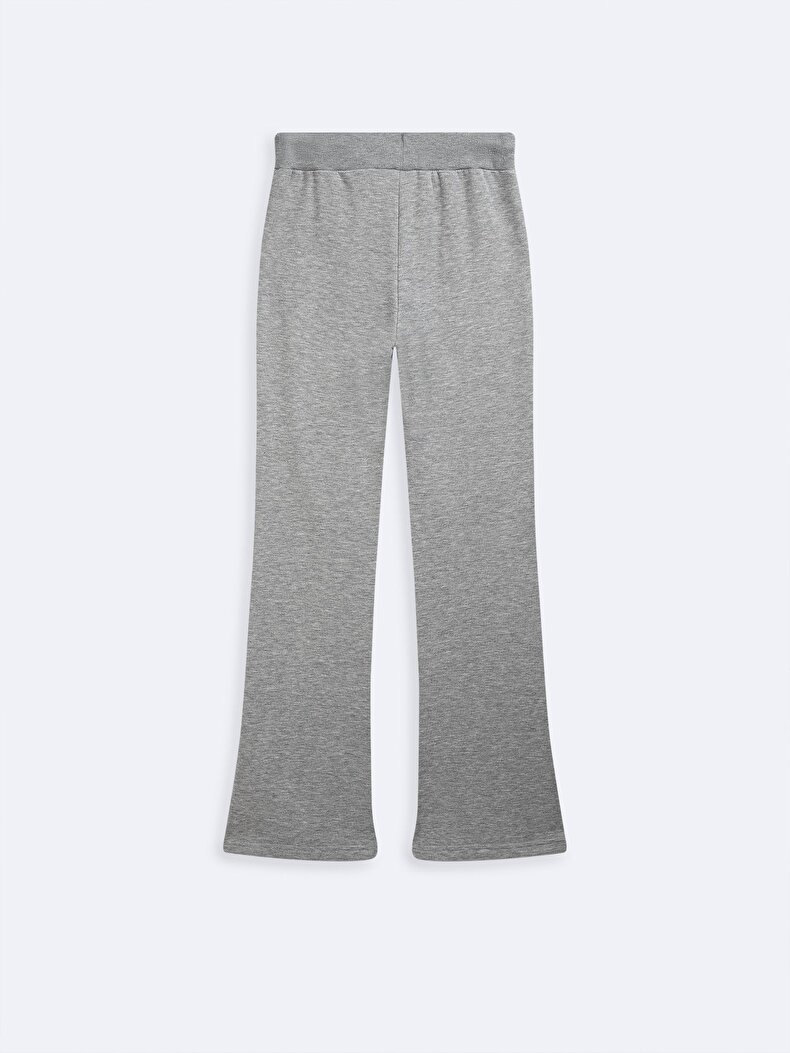 Beli Lastikli Fitilli Flare Gri Eşofman