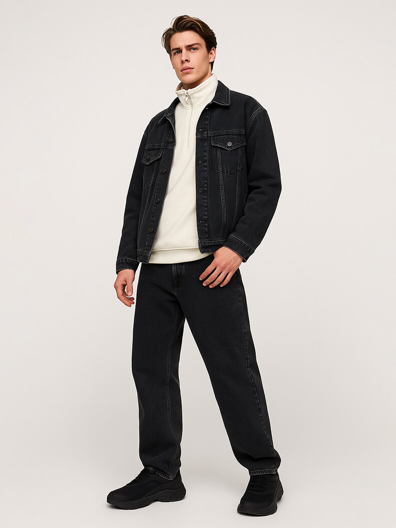 Turtle Neck Zipper Closing Polar Dust Sweatshirt