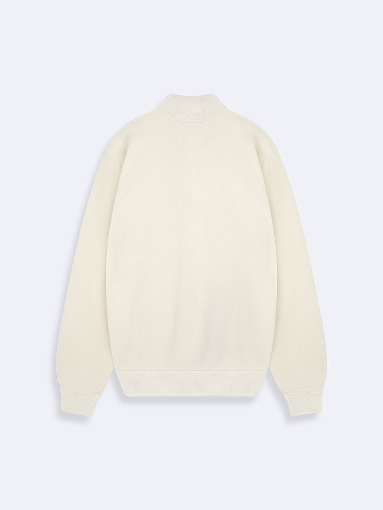 Turtle Neck Zipper Closing Polar Dust Sweatshirt