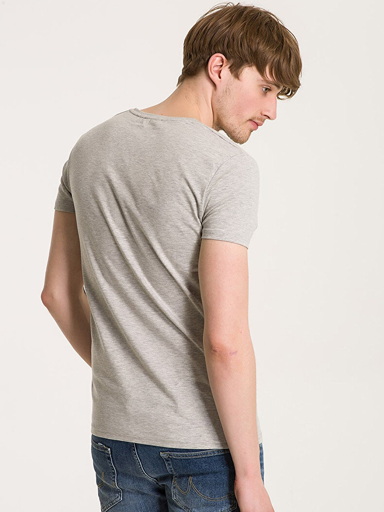 V-neck Grey T-shirt