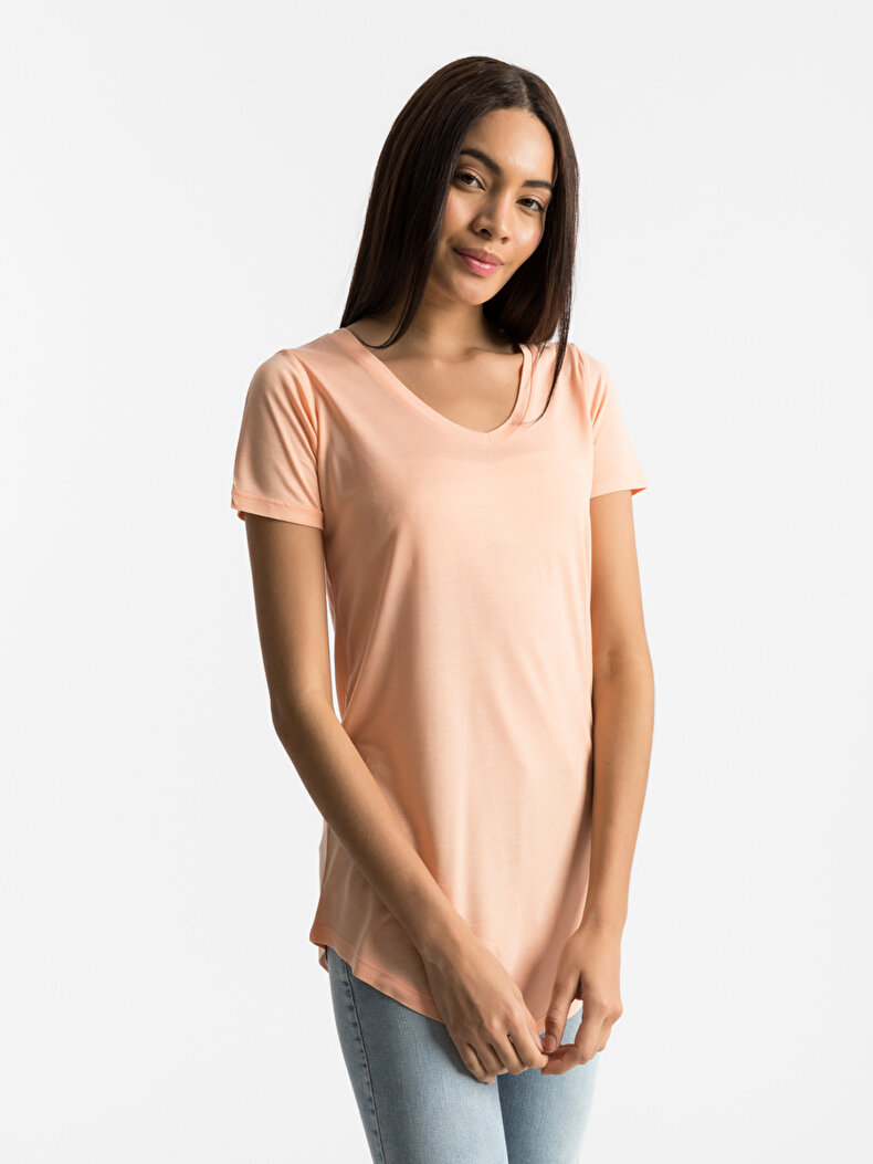 Vneck Orange TShirt & Athlete WOMEN · FR
