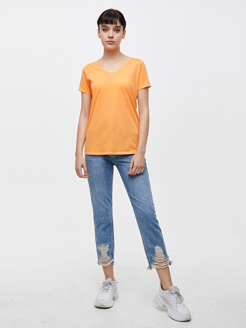 Oranje T-shi̇rt