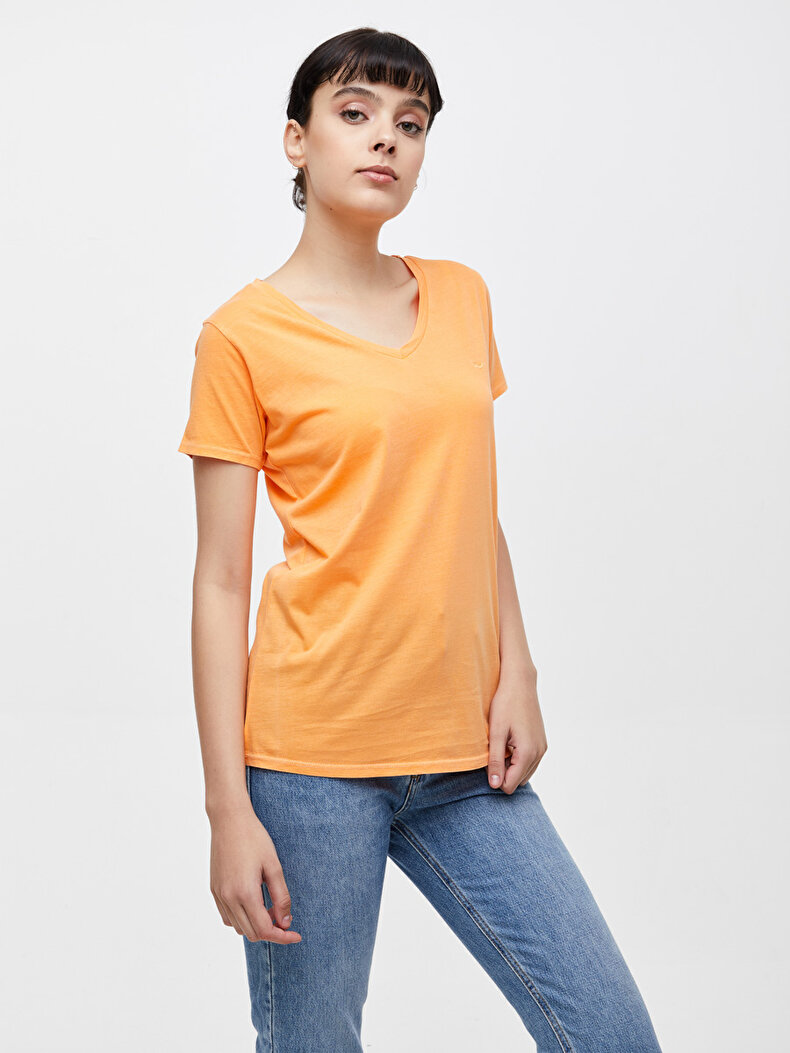 Oranje T-shi̇rt