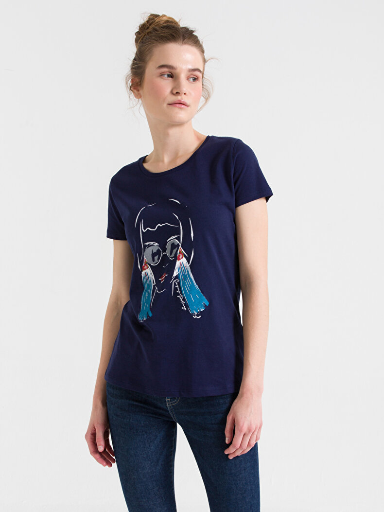Dunkelblau T-shirt