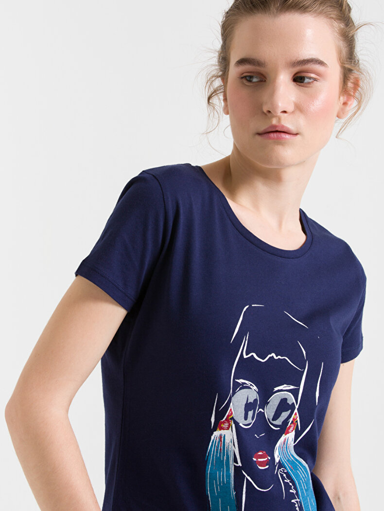 Dunkelblau T-shirt