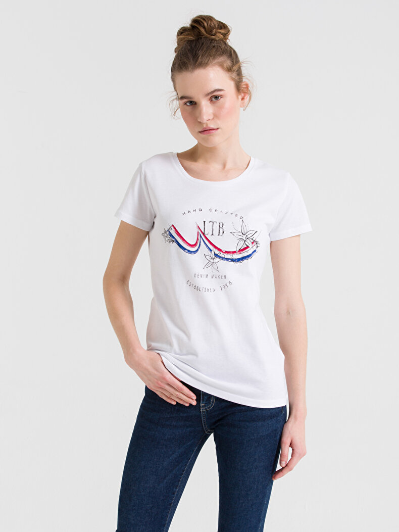 Ltb Logo Crew Neck White
