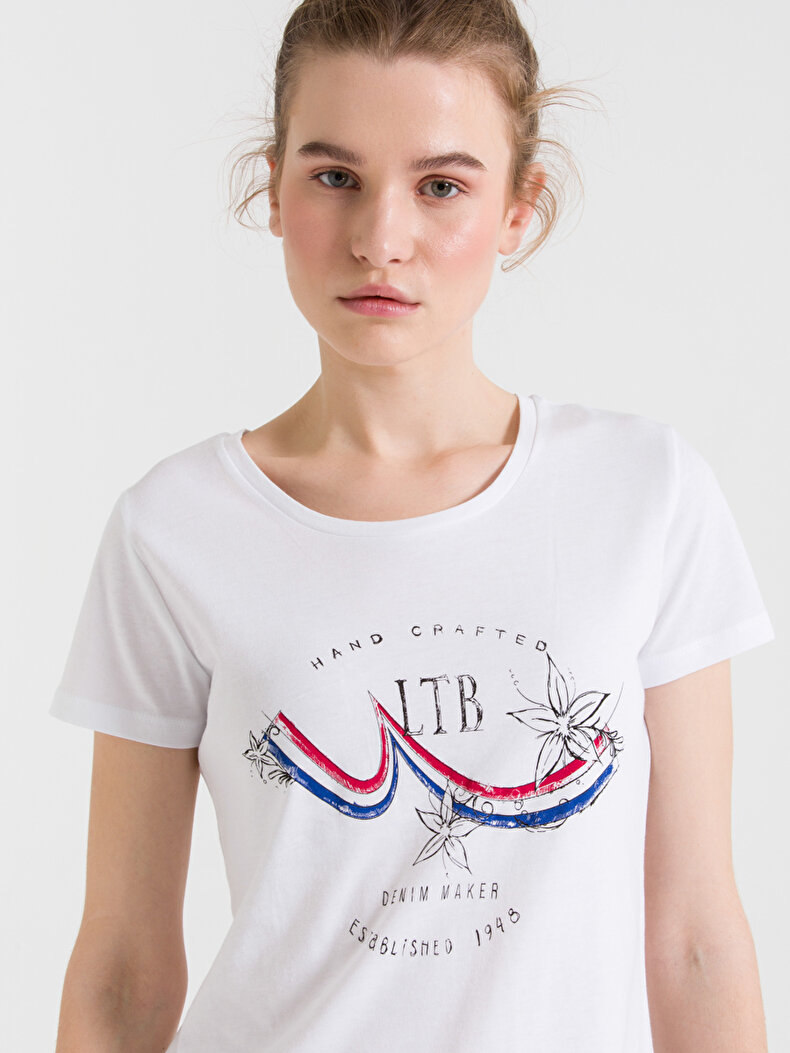 Ltb Logo Crew Neck White