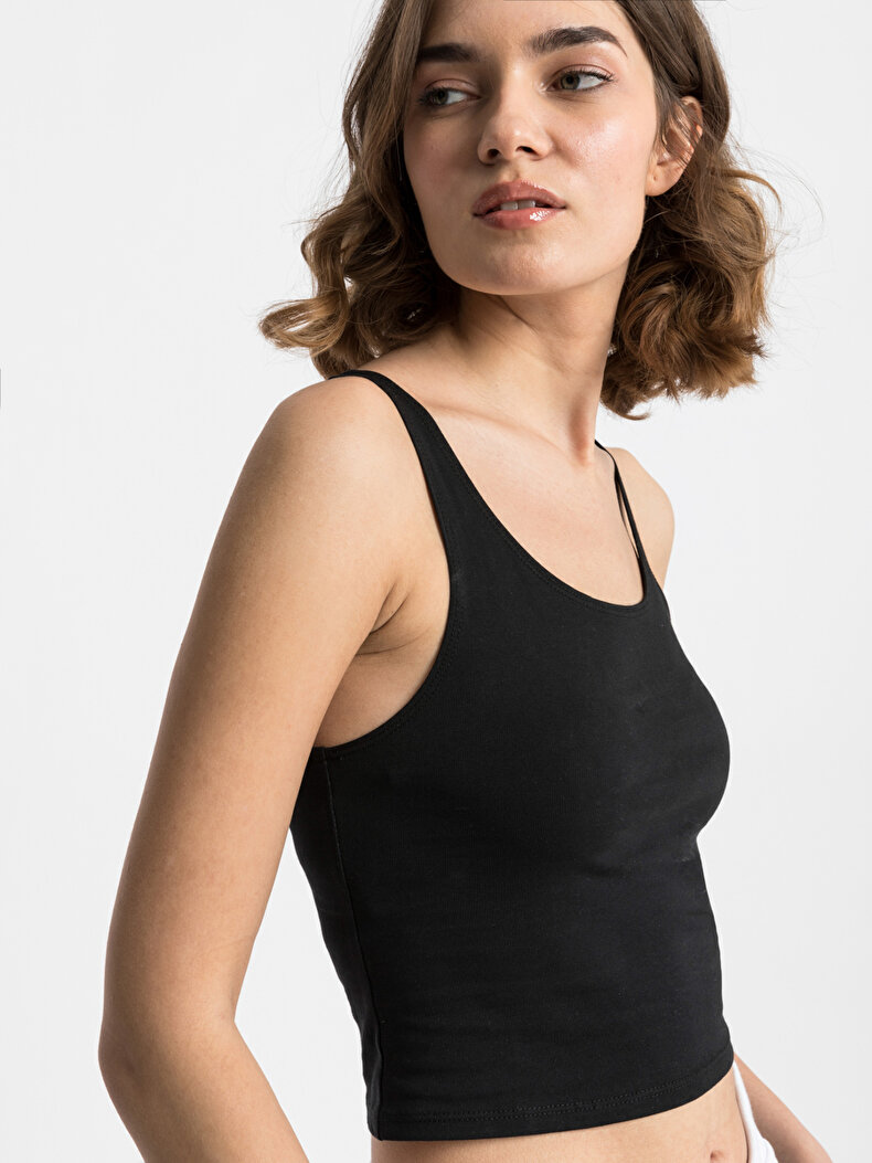 Spaghetti Strap Zwart Atleet
