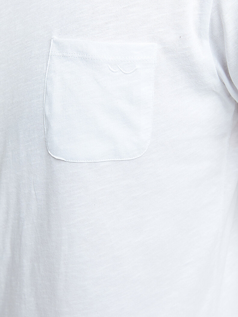 Crew Neck Short Sleeve Weiss T-shirt