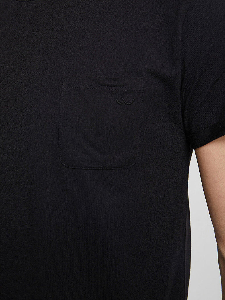 Crew Neck Short Sleeve Schwarz T-shirt