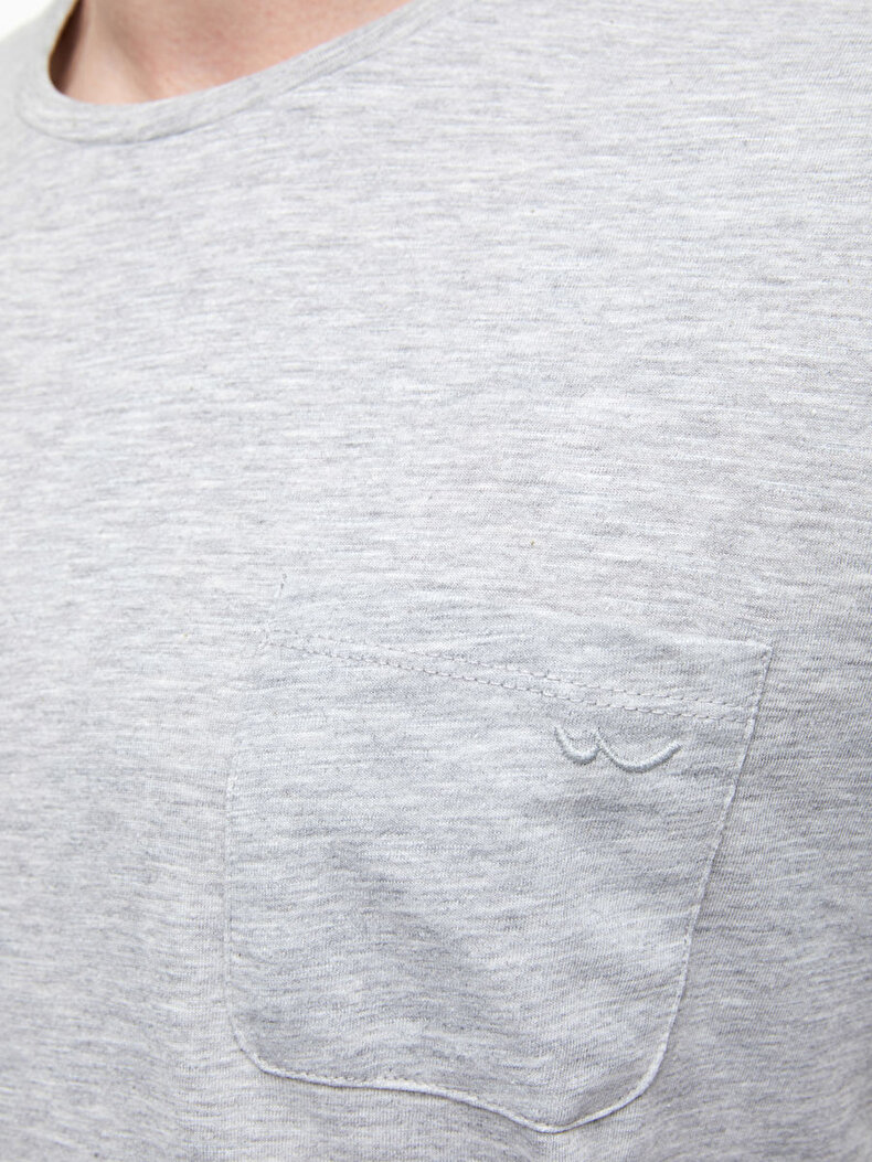 Crew Neck Short Sleeve Grau T-shirt