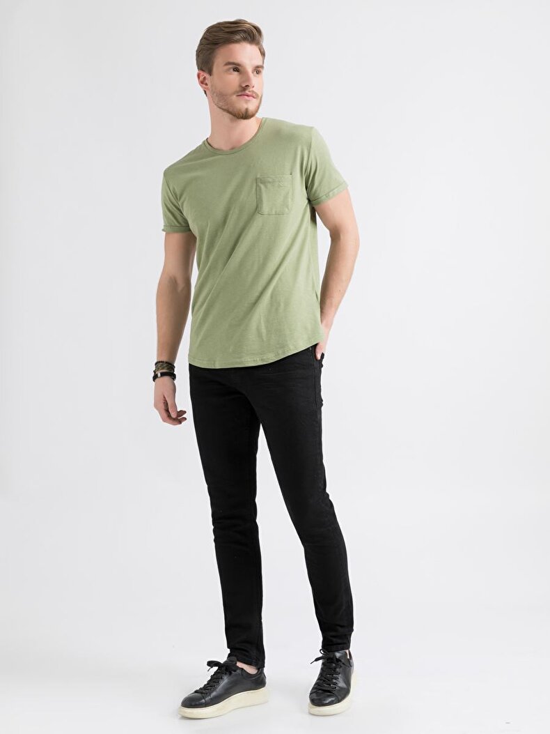Crew Neck Short Sleeve Grün T-shirt