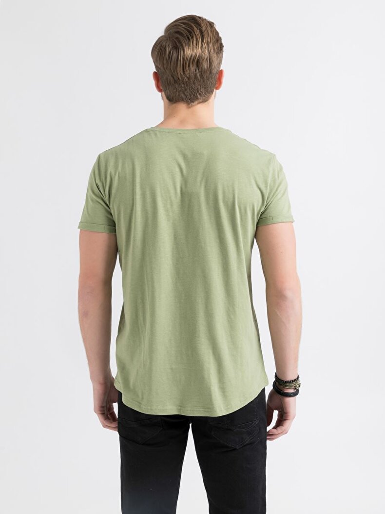 Crew Neck Short Sleeve Grün T-shirt