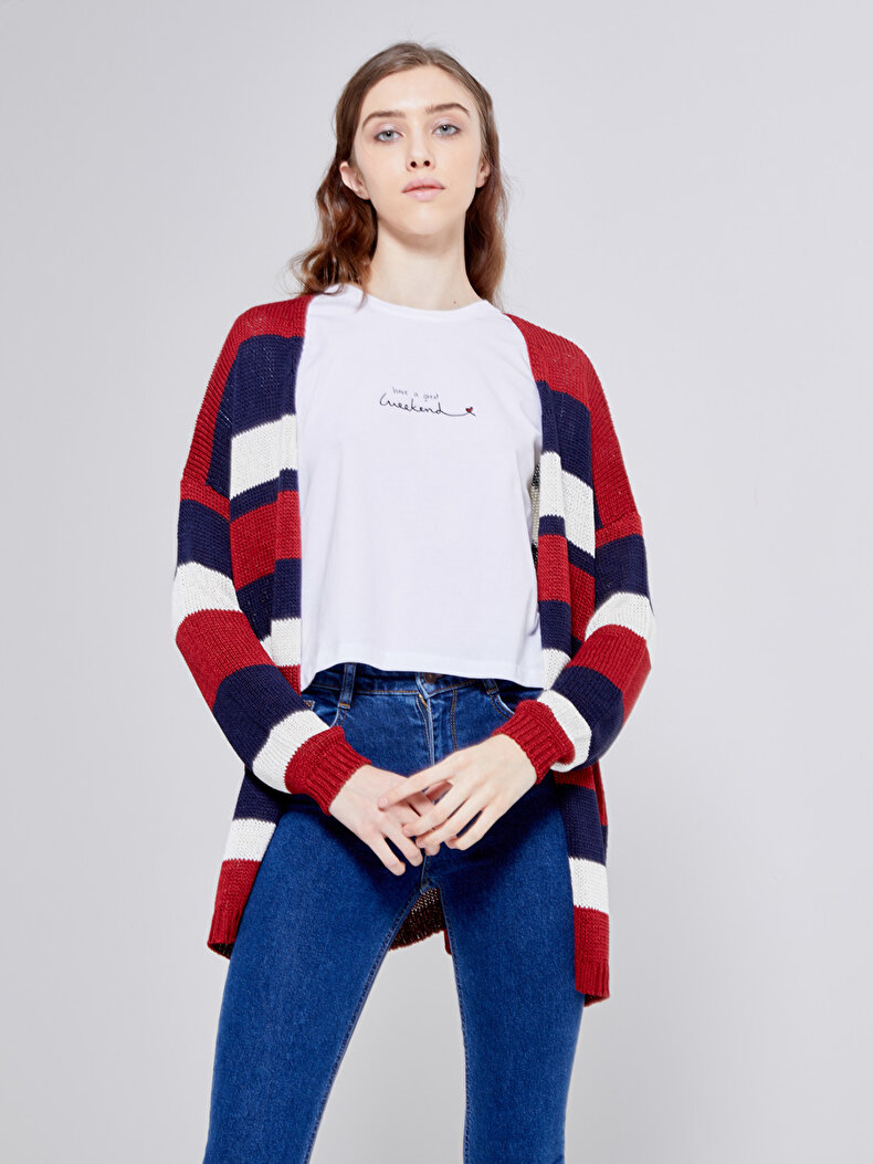 Donkerblauw Cardi̇gan
