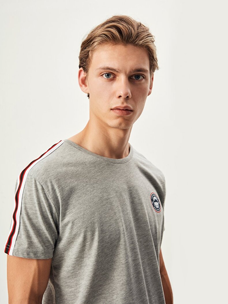 Contrast Ribbed Grey | T-Shirt & Athlete | MEN | null | Webshop FR