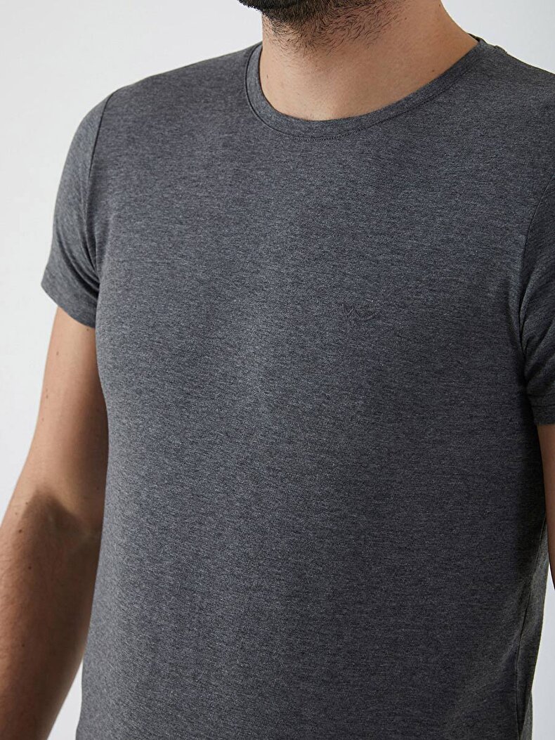 Basic Slim Fit Anthracite T-shirt
