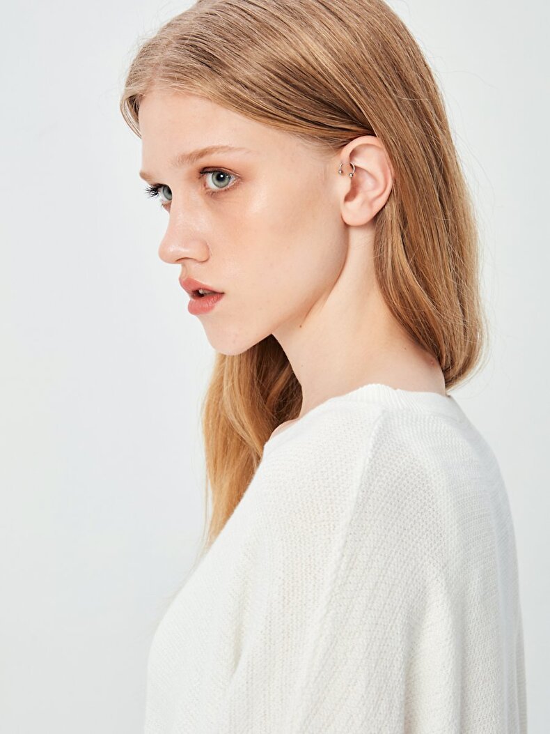 Wide Collar Oversized White