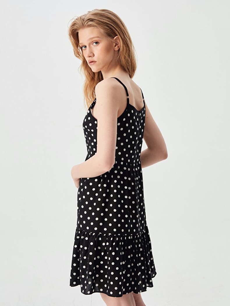 Dots Spaghetti Strap Klei̇d