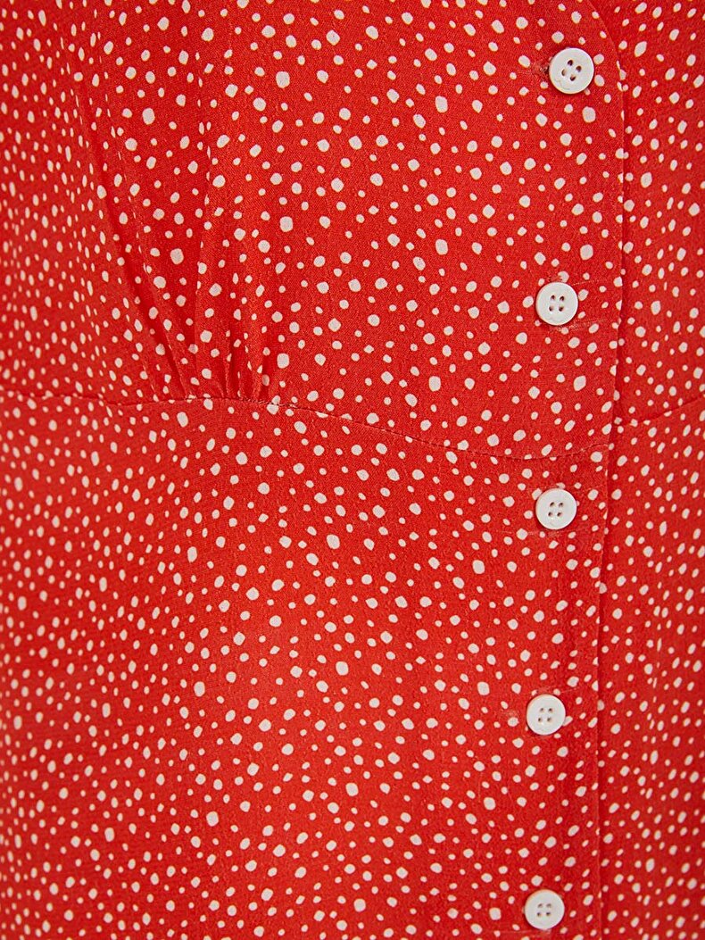 Dots Front Buttoned Jurk