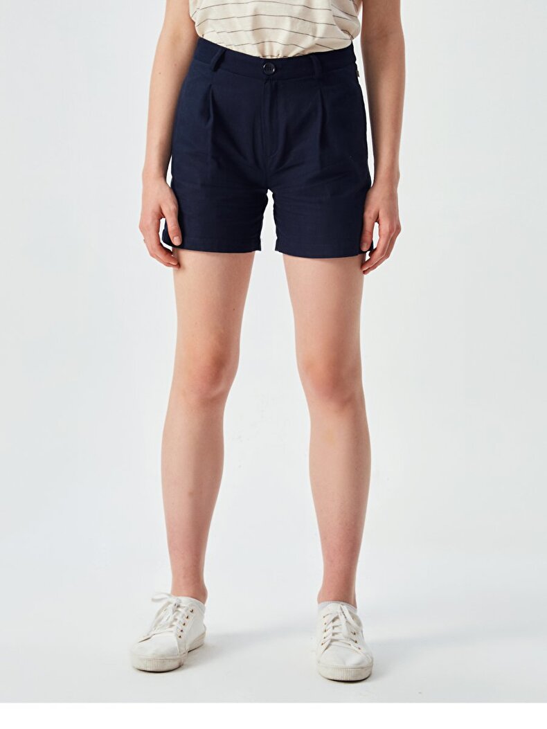 With Pension Short Dunkelblau Shorts