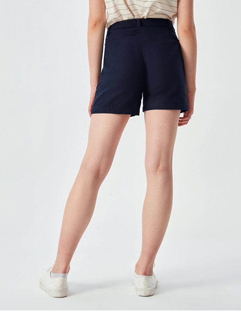 With Pension Short Dunkelblau Shorts