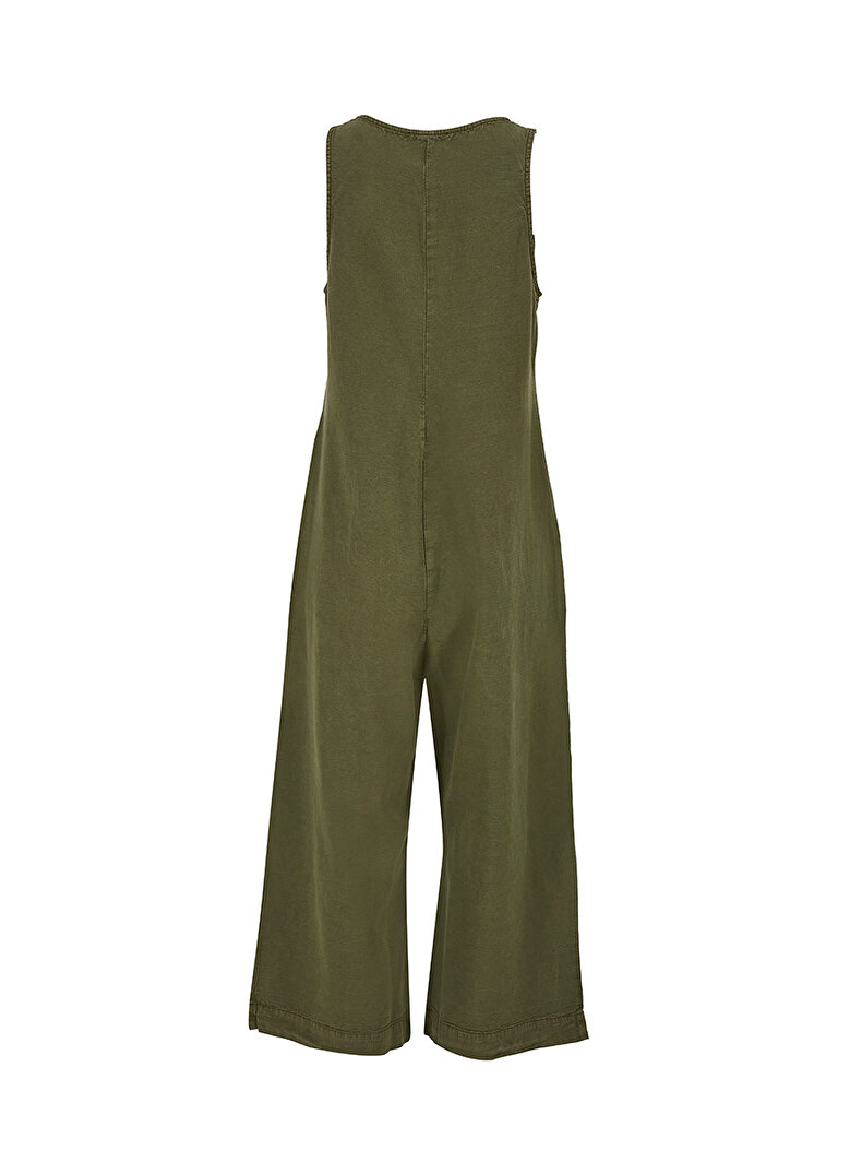 Sleeveless With Pockets Grün Overall