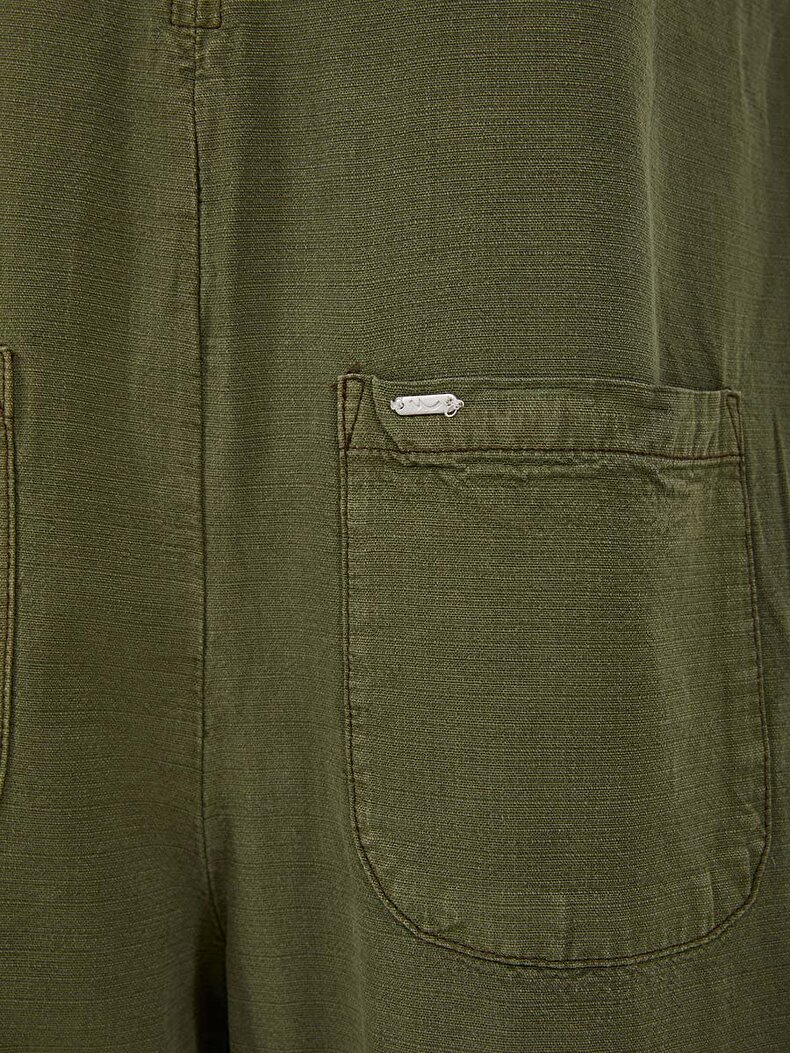 Sleeveless With Pockets Grün Overall