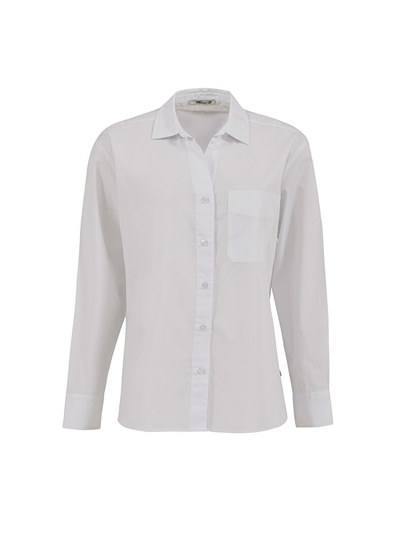 Classic Collar With Pockets Weiss Hemd