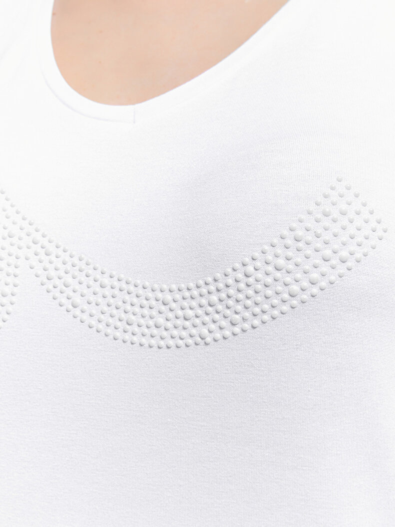 V-neck Ltb Logo Wit T-shi̇rt