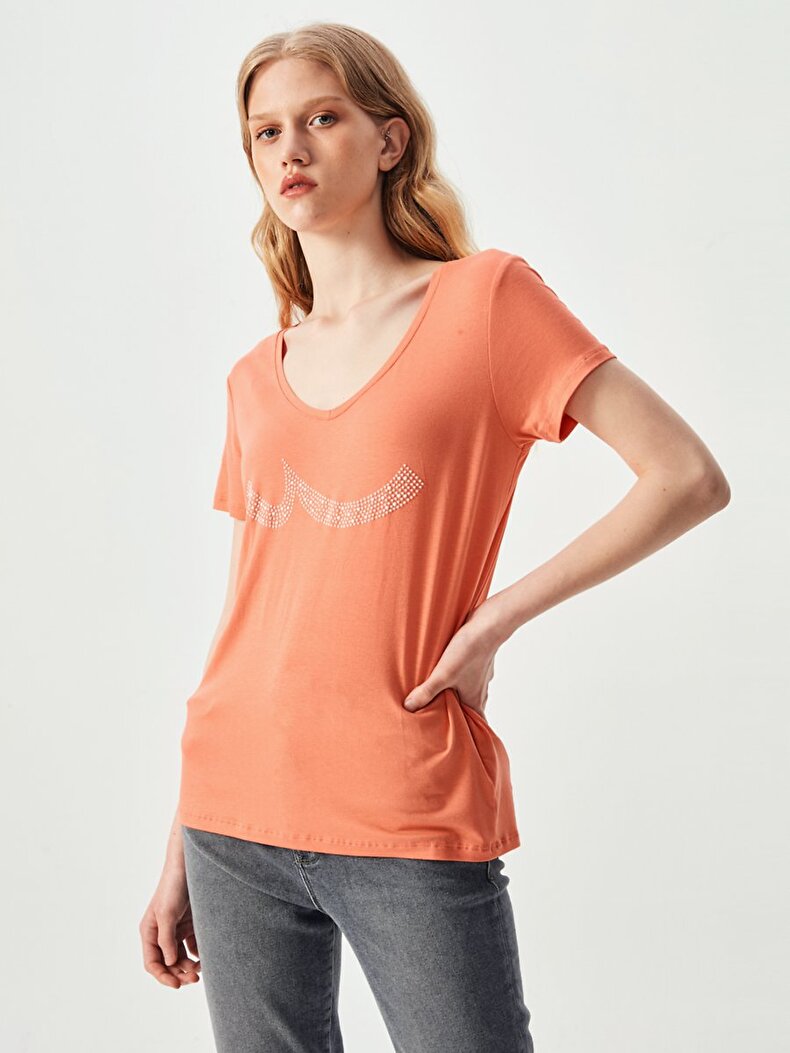 V-neck Ltb Logo Orange