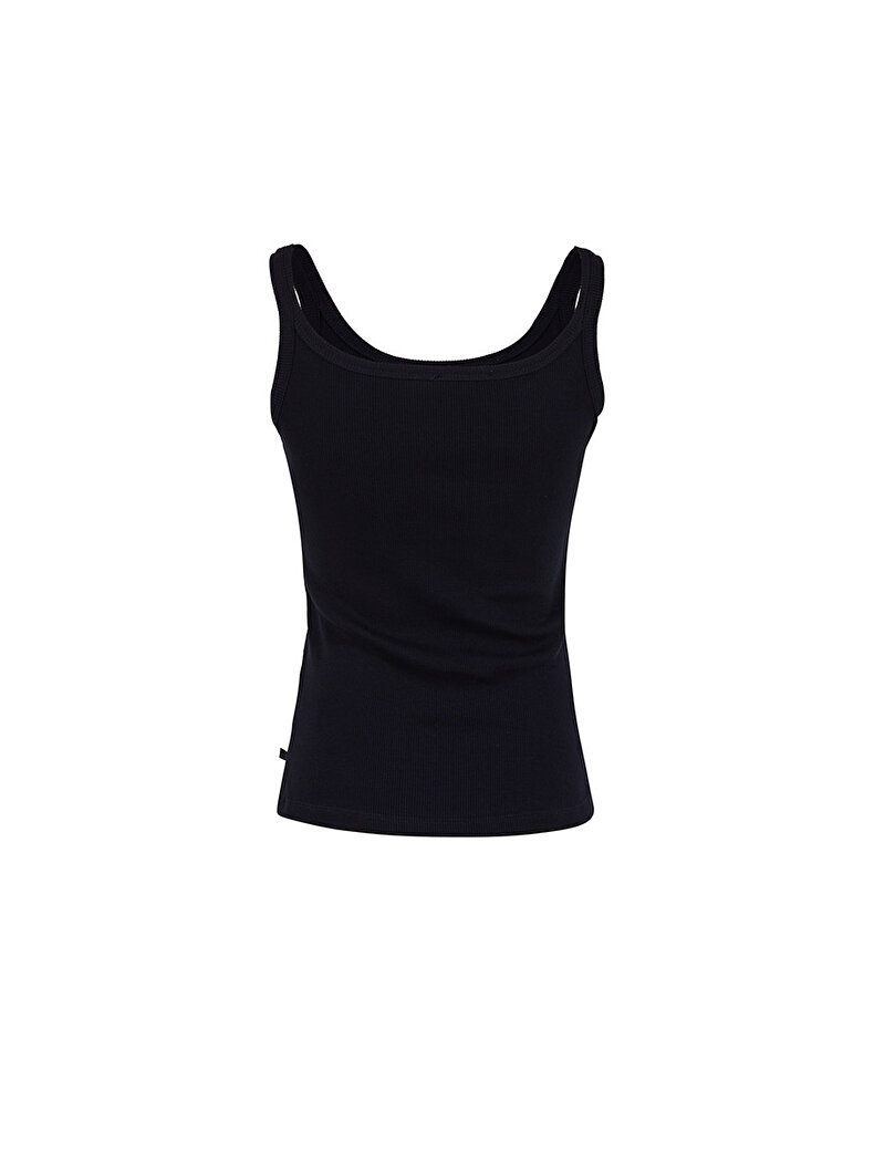 Spaghetti Strap U-neck Dunkelblau Unterhemd