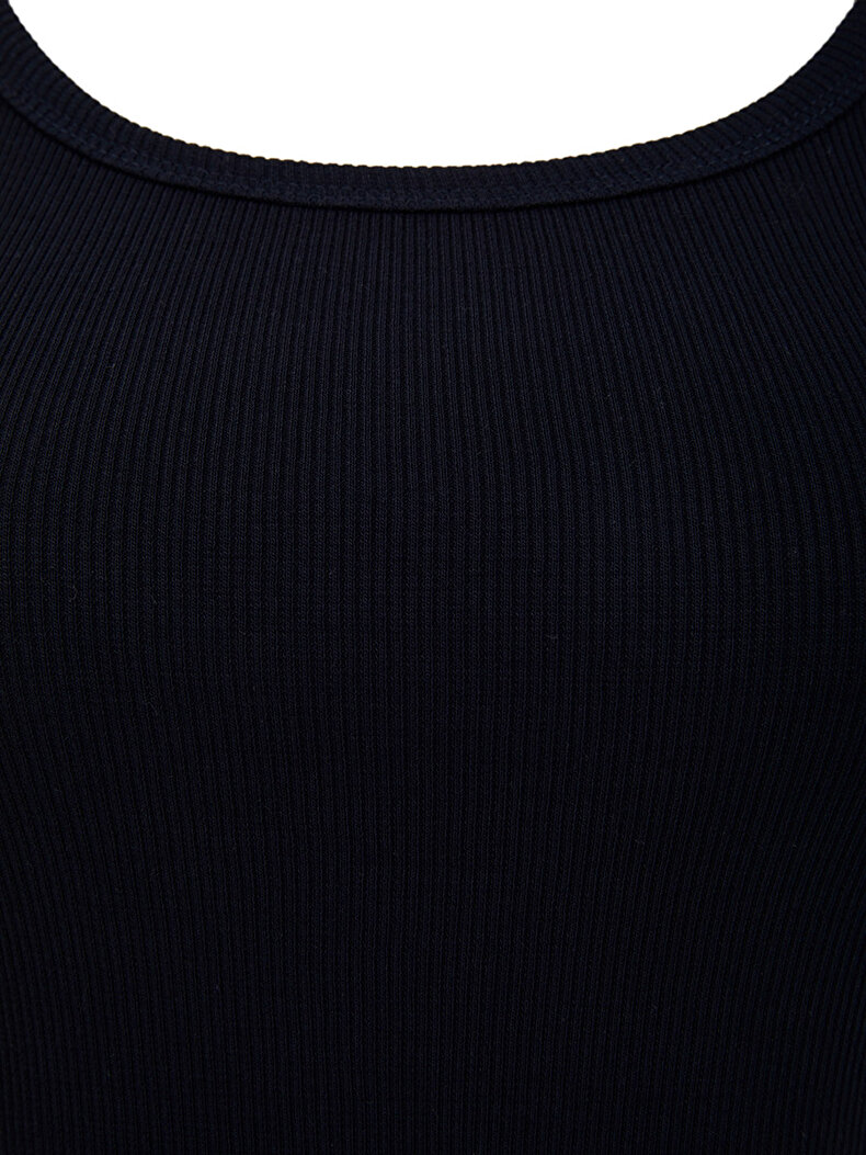 Spaghetti Strap U-neck Dunkelblau Unterhemd