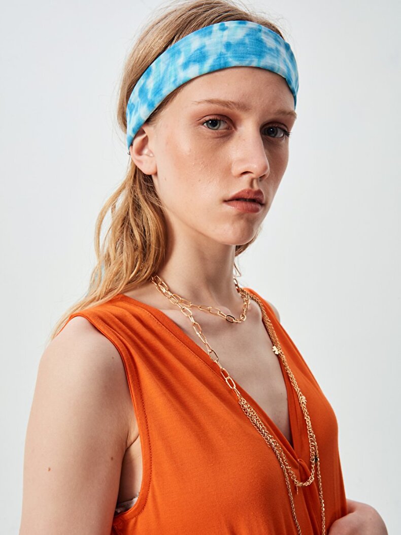 V-neck Orange Overall