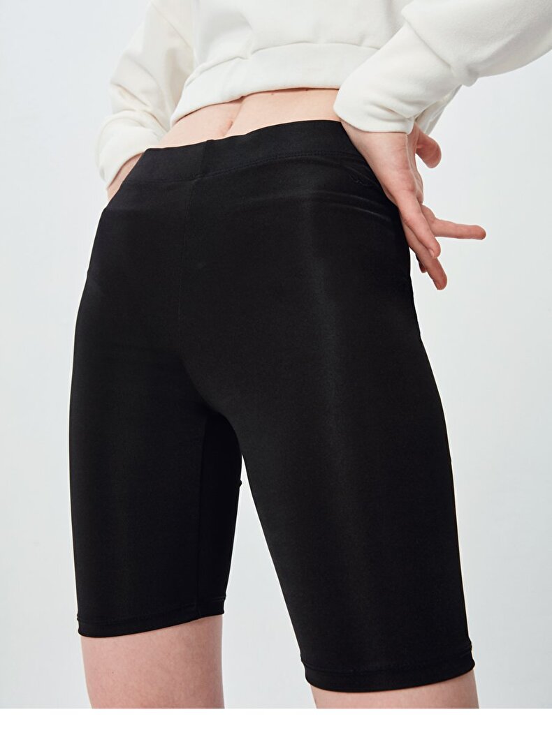 Shiny Short Zwart Legging