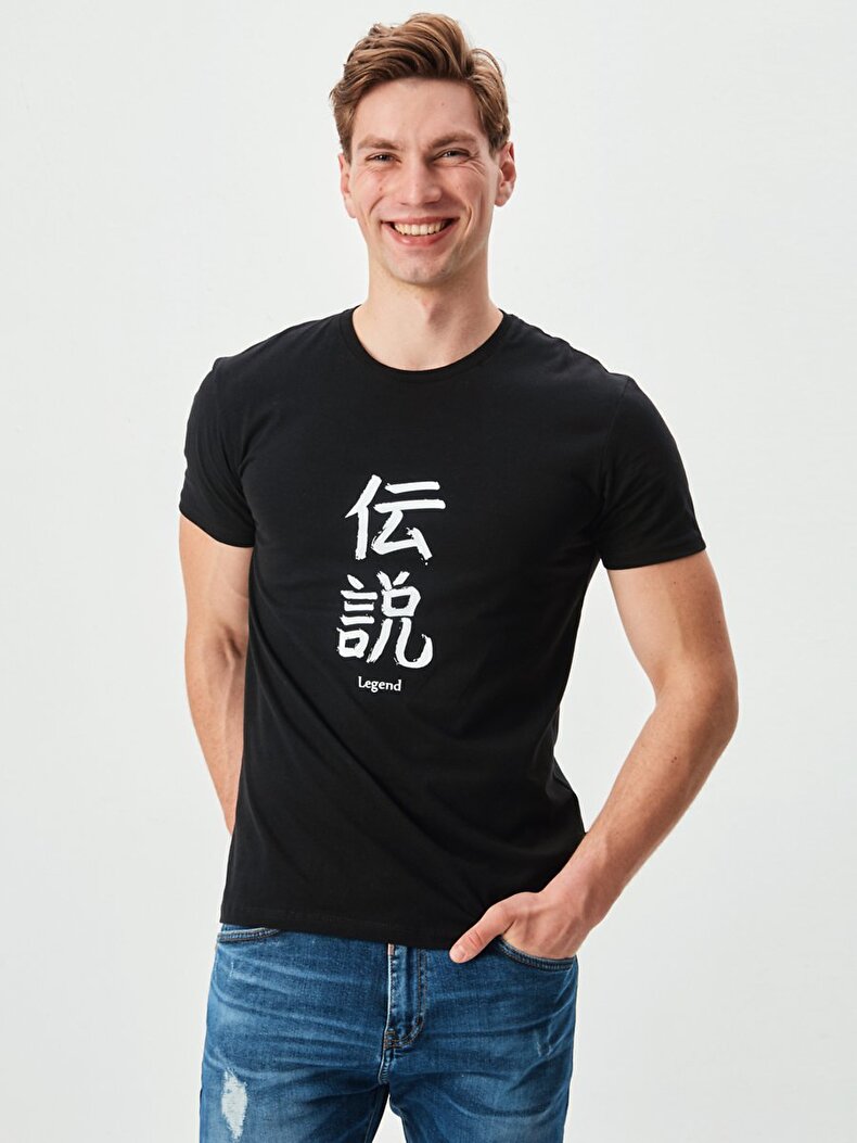 Crew Neck Schwarz T-shirt