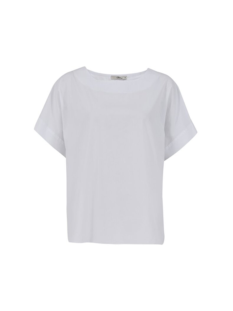 Short Sleeve Back Detailed White