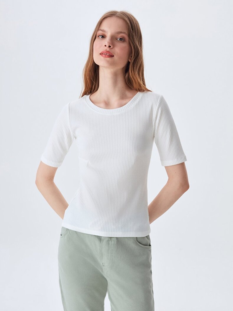 Off-shoulder White