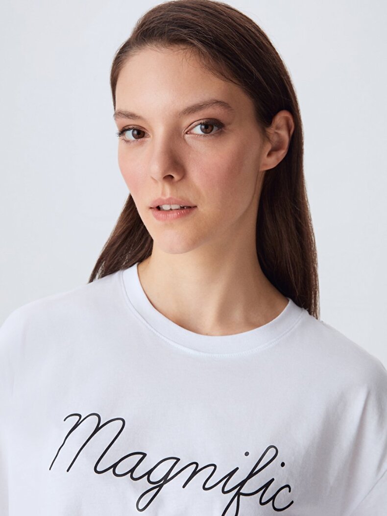 Writing With Print White T-shirt