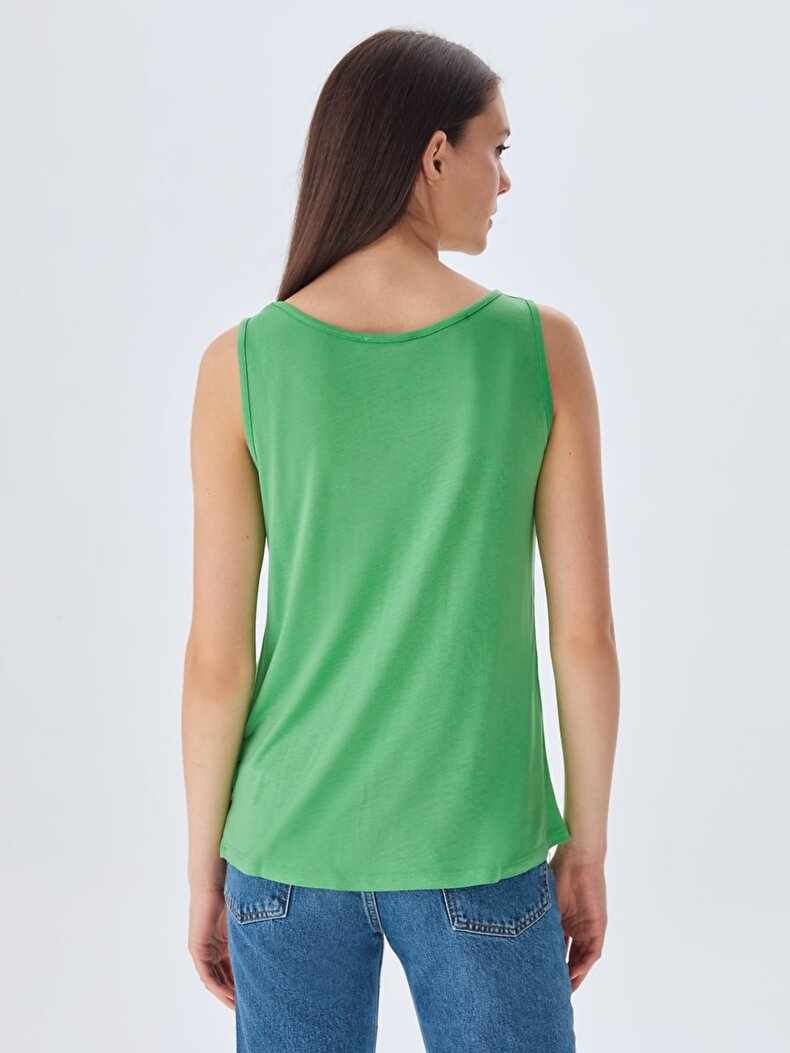 Round Collar Sleeveless Unterhemd