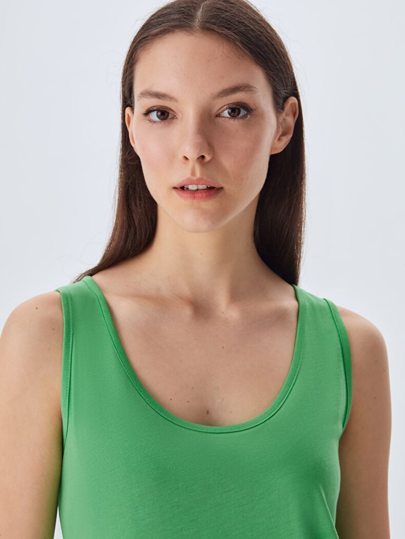 Round Collar Sleeveless Unterhemd