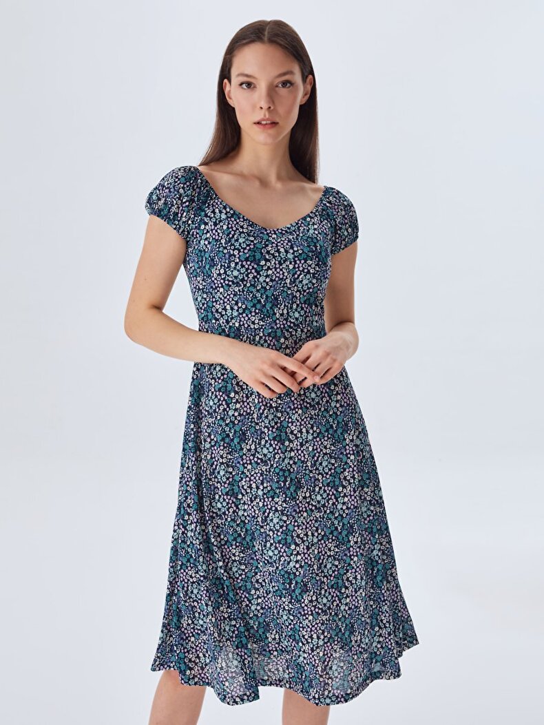 Pattern Midi Jurk