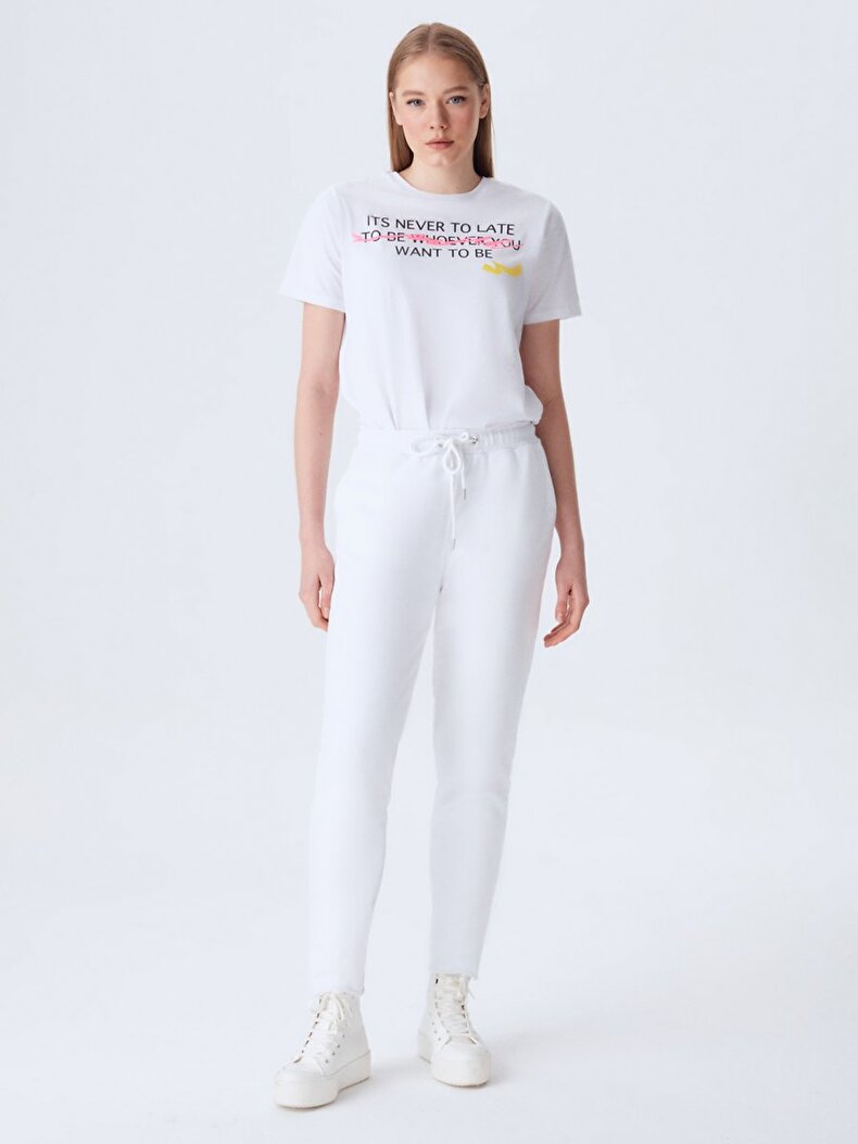 Waist With Pockets White Tracksuit