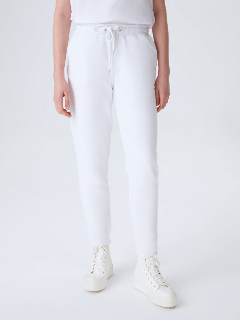 Waist With Pockets White Tracksuit