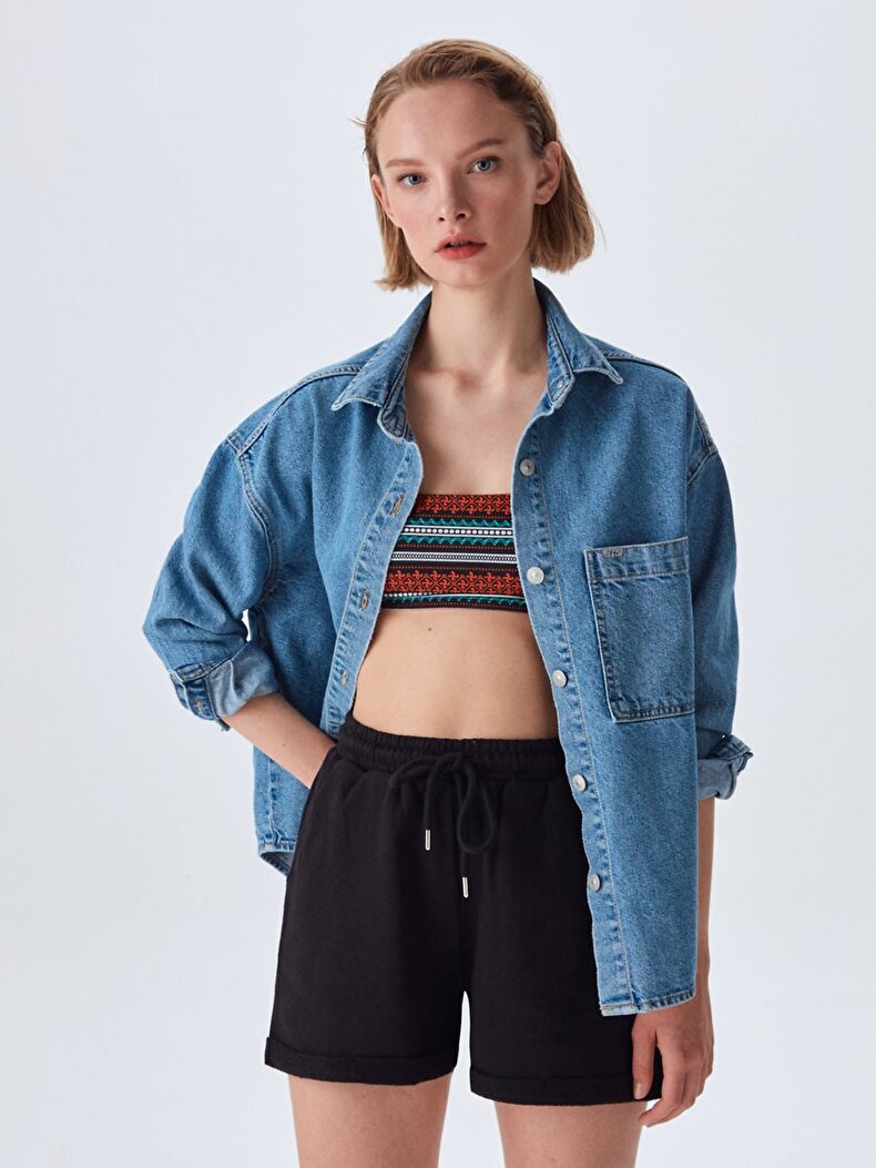 Short With Pockets Schwarz Shorts