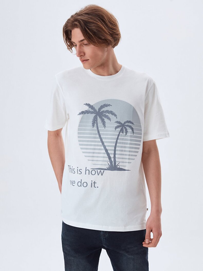 Graphic Print White