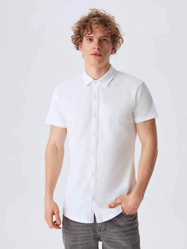 Short Sleeve White Shirt