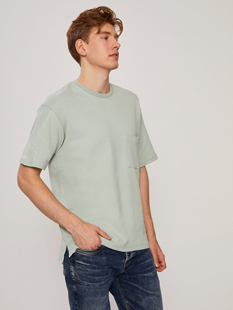 Loose Fit With Pockets Green T-shirt