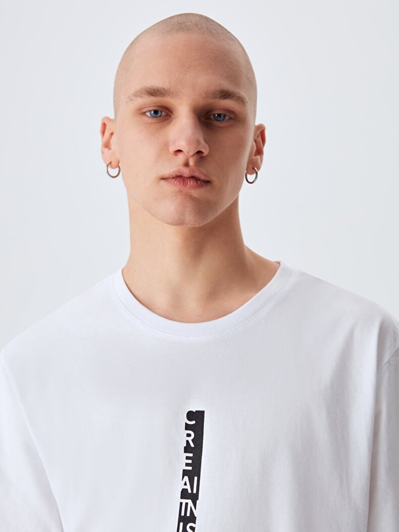 Crew Neck Weiss T-shirt