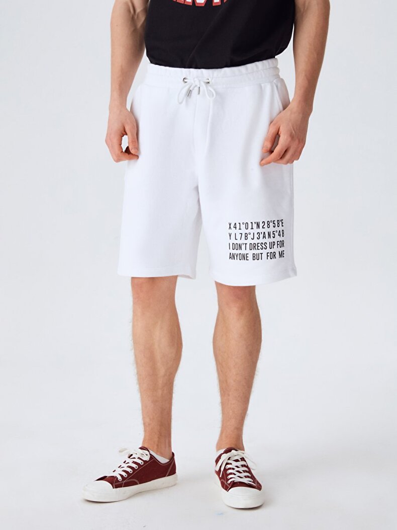 Written White Shorts